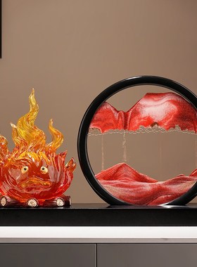 创意流沙画 画摆件轻奢客厅电视柜玄关酒柜装饰品高级感乔迁礼物