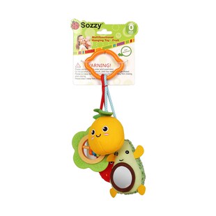 SOZZY婴儿车挂件玩具小鸟叫声牙胶宝宝床铃床挂带摇铃0-1岁安全镜