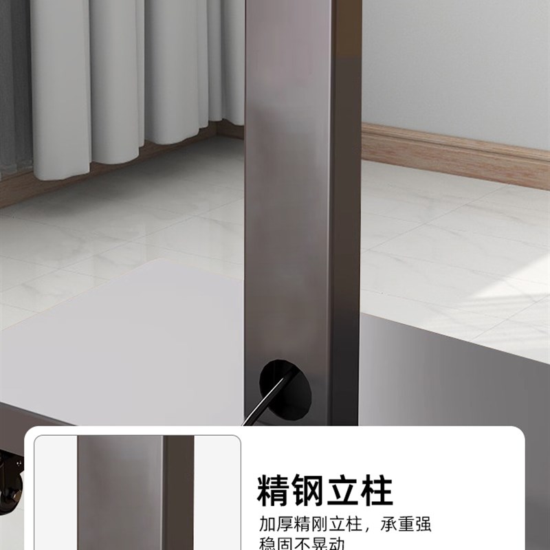 电视地板支架与轮子水平和垂直屏幕旋转监视器伸缩支架移动推车通