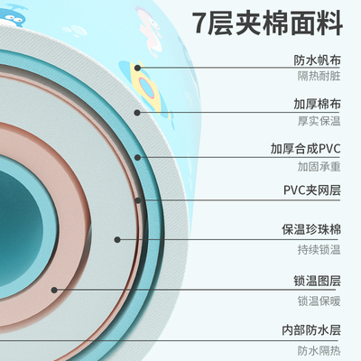 婴儿游泳桶家用儿童泡澡桶可折叠浴桶宝宝桶新生儿洗澡桶恒温可坐