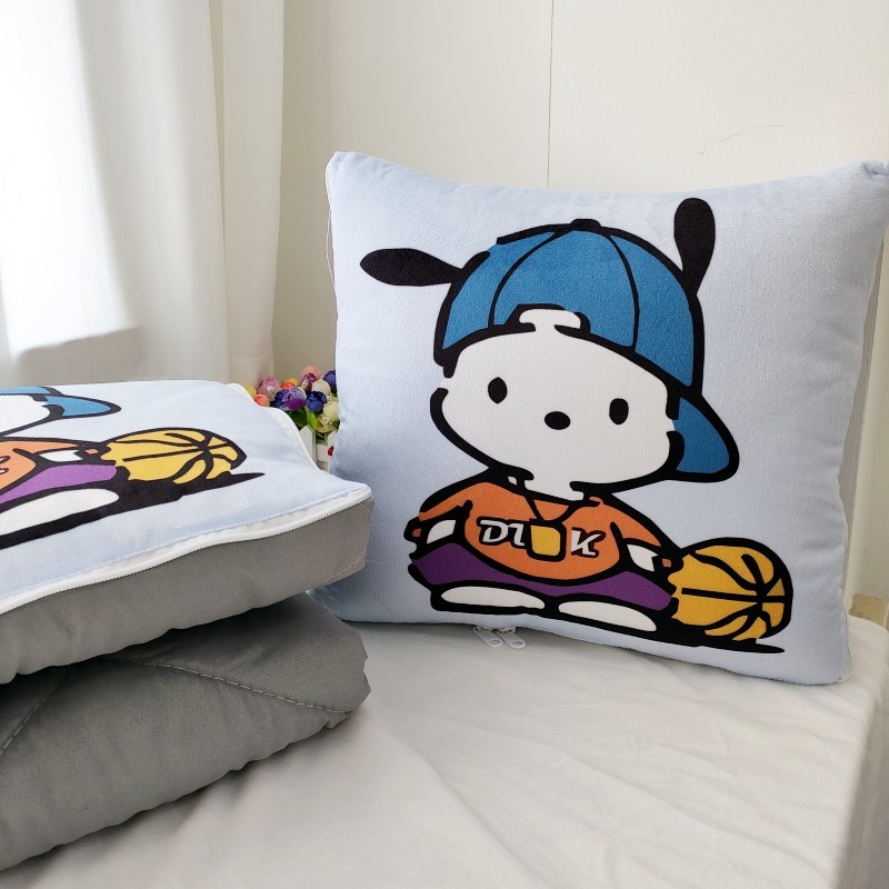 抱枕被子两用夏季儿童学生办公室午休靠垫空调被二合一帕恰狗男生