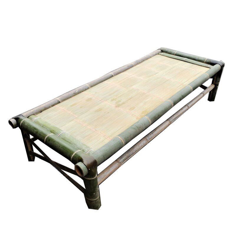 定做竹床竹子床简易躺椅竹凉床民宿定制茶台沙发桌子茶几手工制作