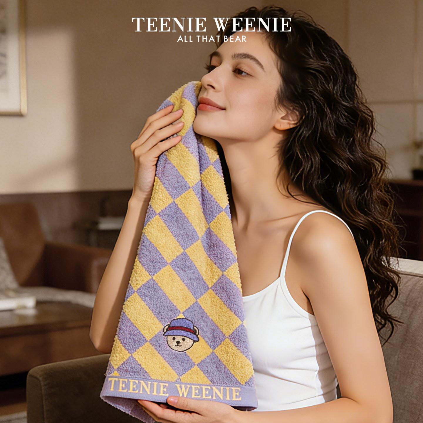 TeenieWeenie小熊刺绣全棉浴巾加厚吸水纯棉毛巾家用裹巾2026新款