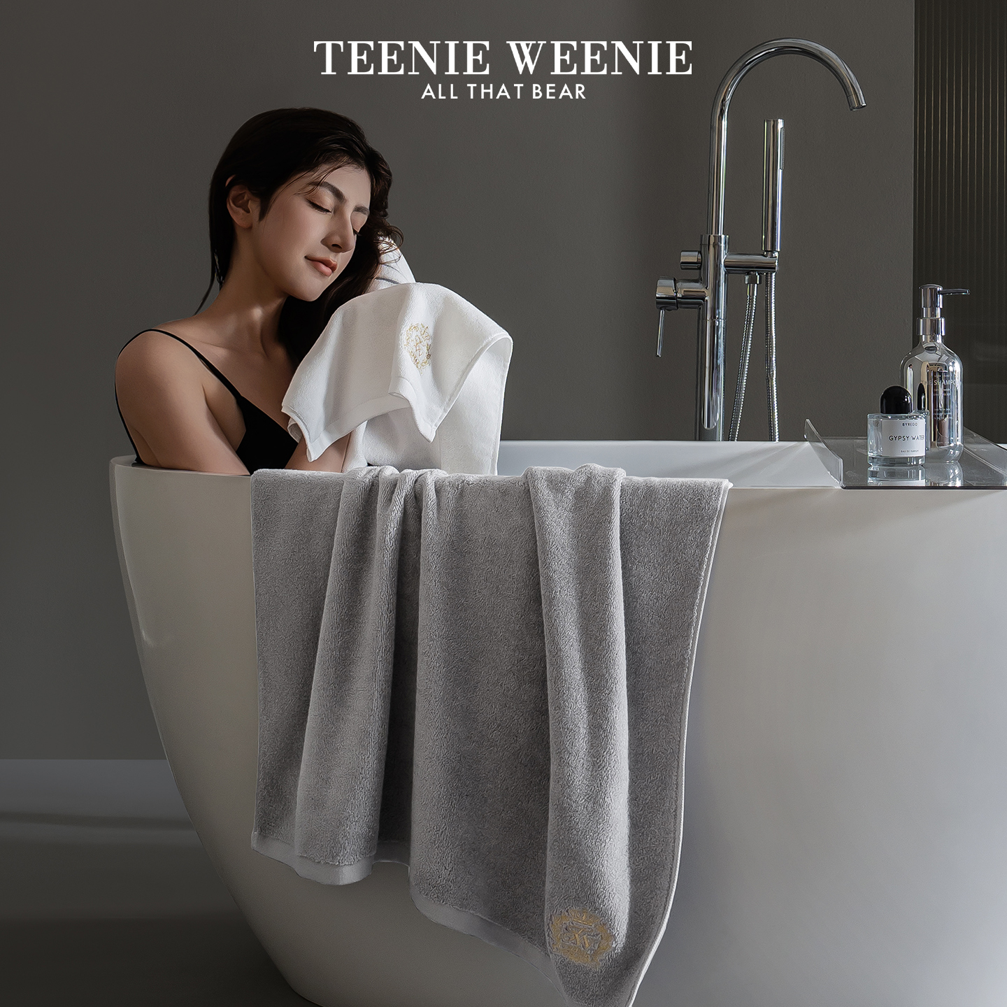 TeenieWeenie小熊五星级酒店纯棉浴巾吸水成人高级轻奢全棉毛巾女