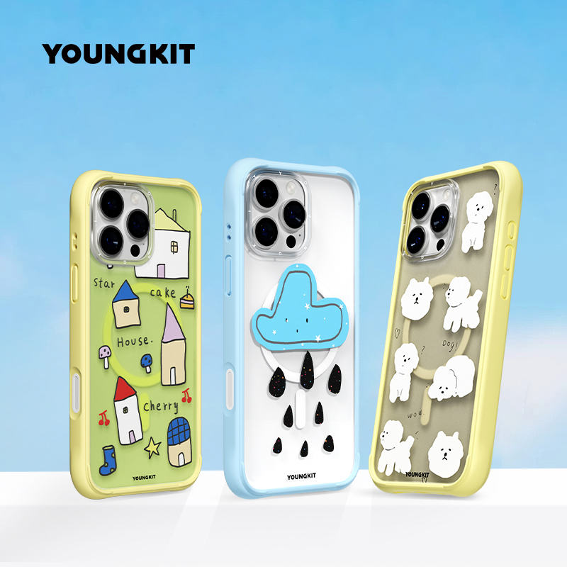 「宠萌」YOUNGKIT猿气适用苹果16promax手机壳新款外壳iPhone15保护壳磁吸防摔液态硅胶简约高级创意保护