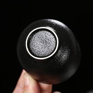 黑陶茶杯陶瓷功夫茶具个人杯单杯简约主人杯家用小茶盏定制刻 新品