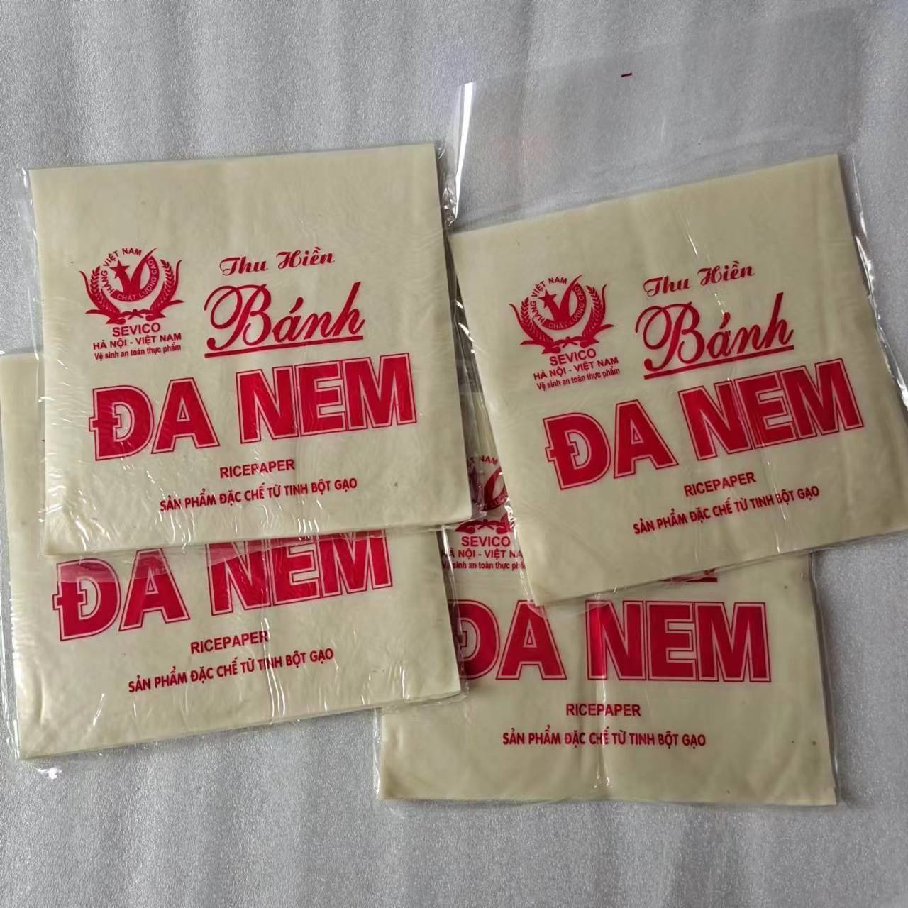 越南正方形生吃米纸DA NEM四方春卷皮120g袋手工米皮糯米纸非油炸