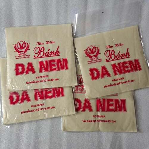 越南正方形生吃米纸DA NEM四方春卷皮120g袋手工米皮糯米纸非油炸