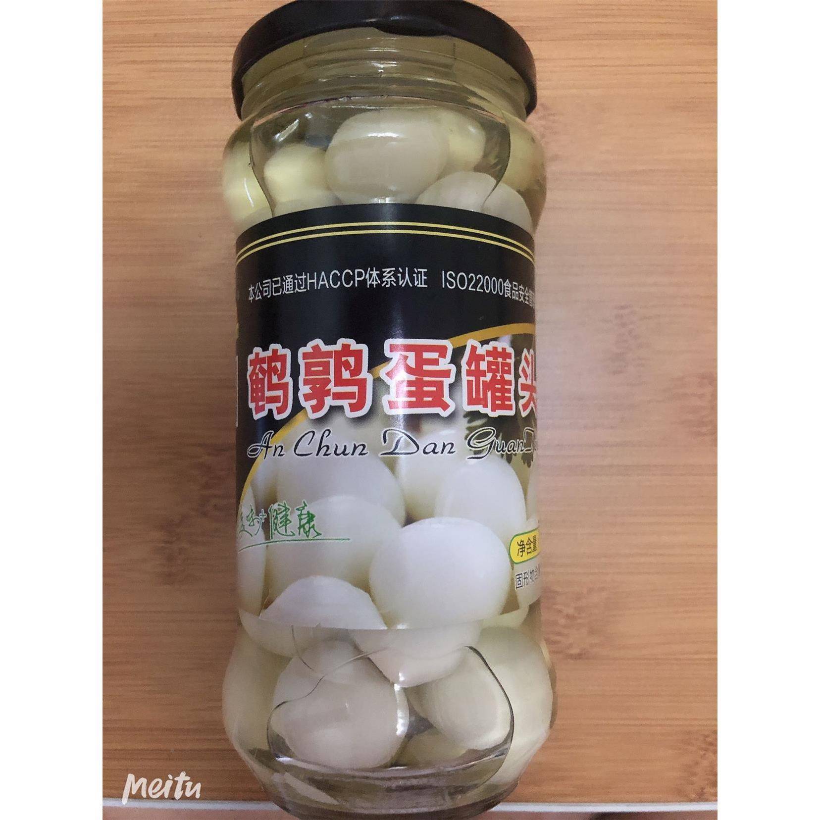 带皮鹌鹑蛋罐头500克3瓶包邮玻璃瓶装老式五香盐水鹌鹑蛋即食食品