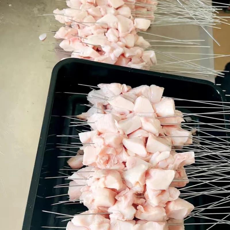 新货新鲜蘑菇筋烧烤猪肉筋元宝筋东北烧烤筋大排档油炸串食材商用
