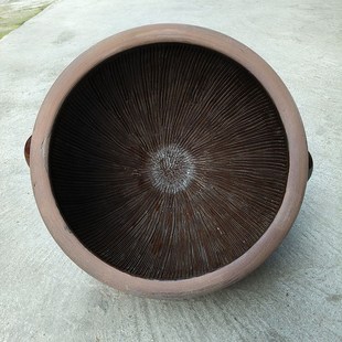 捣蒜臼子土陶瓷器 特大粗陶擂钵家用食药品研磨器捣辣椒擂茶钵老式