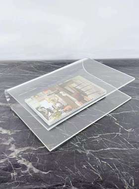 现代简约售楼处样板间大理石亚克力书架书报夹摆件杂志架软装饰品