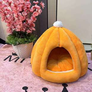 新款南瓜窝猫窝冬季保暖幼犬狗狗窝封闭式全包围猫窝秋冬加厚防寒
