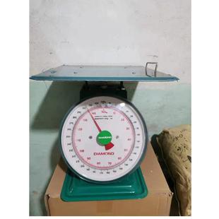 2019新款带提手平板秤150公斤机械度盘秤机械台秤平板机械弹簧秤