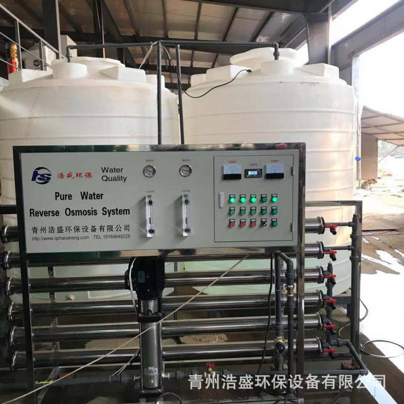 纯水反渗透设备纯净水处理3吨单级反渗透设备工业净化水处理图片