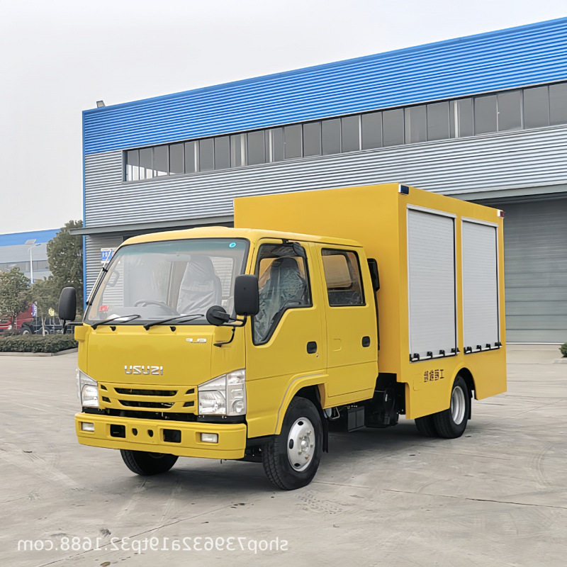 出口高速公路养护抢险防撞车 庆铃五十铃双排座蓝牌程力救险车