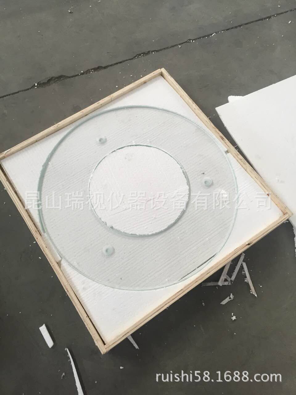 螺丝摔选机机器视觉玻璃工作台玻璃光学圆环玻璃打孔玻璃