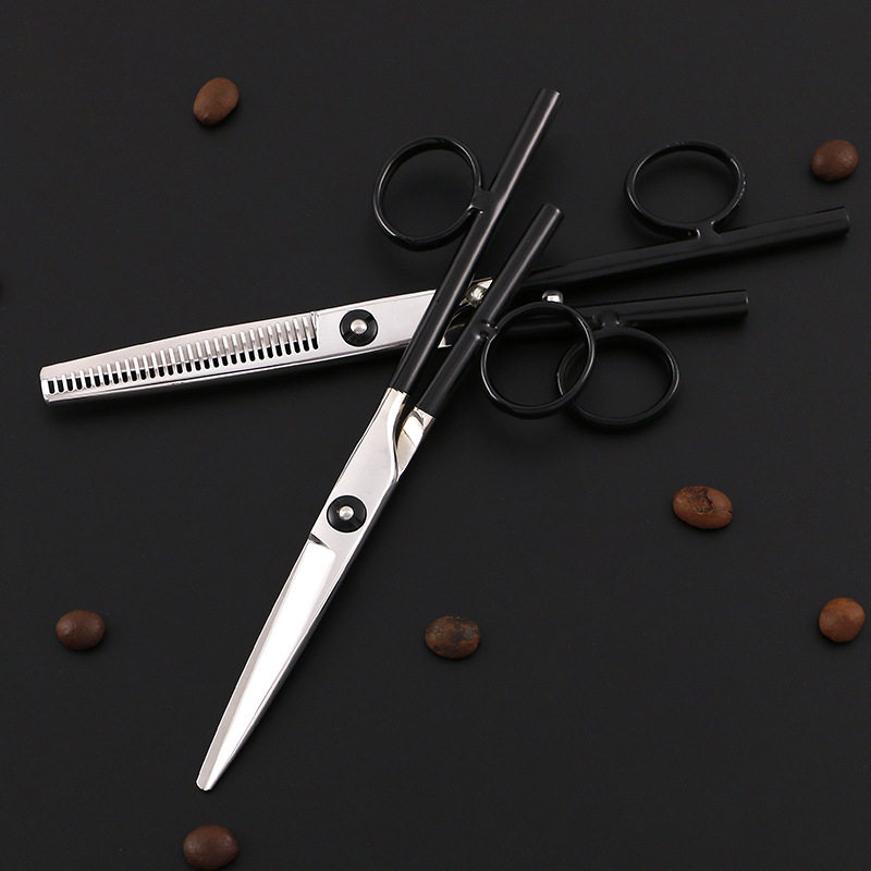 厂家美发剪刀银色火匠理发剪刀440C发廊钢材筷子剪
