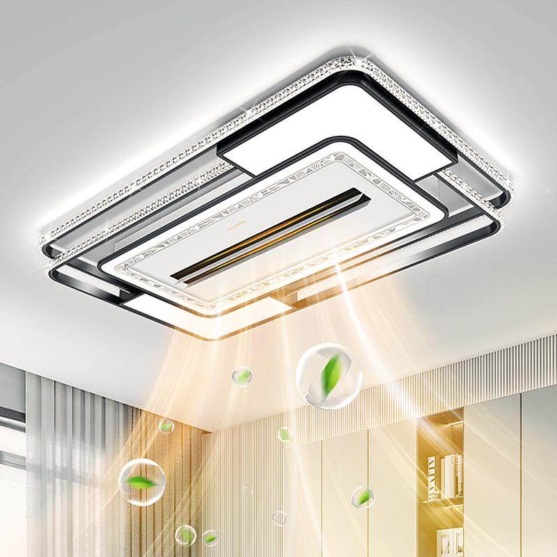 2025新款客厅主灯无叶风扇灯现代简约大气吊扇吸顶灯冷暖风可调