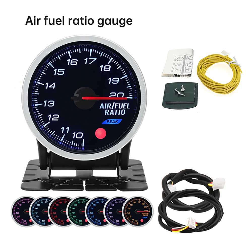 新款汽车改装油温表12V52mm2.英寸 七色汽车改装油温仪表