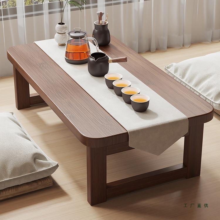 飘窗小桌子折叠炕桌家用实木榻榻米桌子小茶几床上学习矮桌飘窗桌