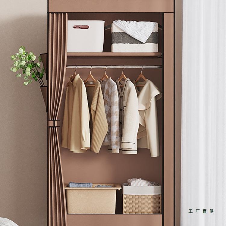 衣帽架防尘落地衣柜卧室内简易家用房间租房宿舍挂衣服物收纳置物