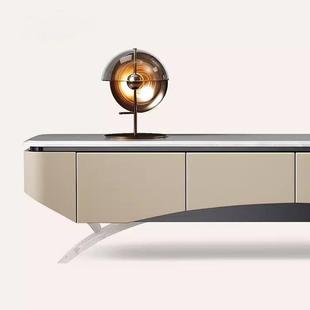 天然奢石卡里冰玉茶几电视柜轻奢地柜客厅高级亚克力茶几电视组合