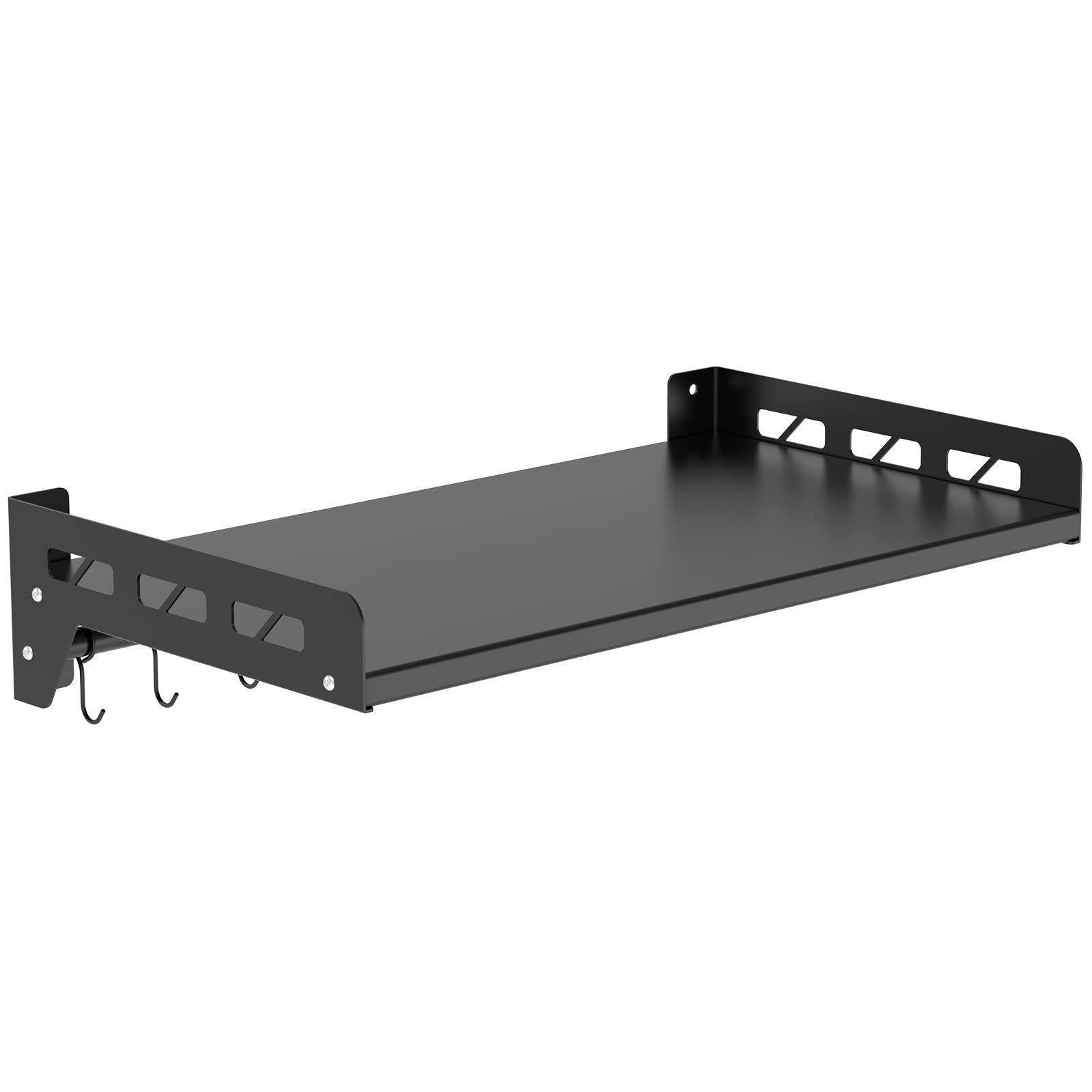 工艺单层厨房壁挂置物架挂墙微波炉挂调料调味品墙面悬空支架