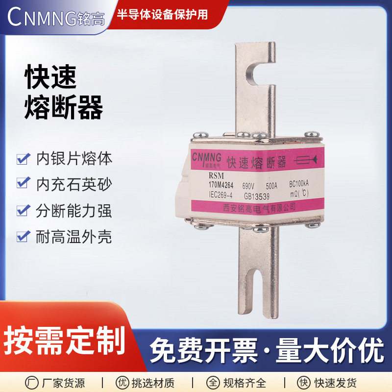 RSM方管刀型快速熔断器半导体用