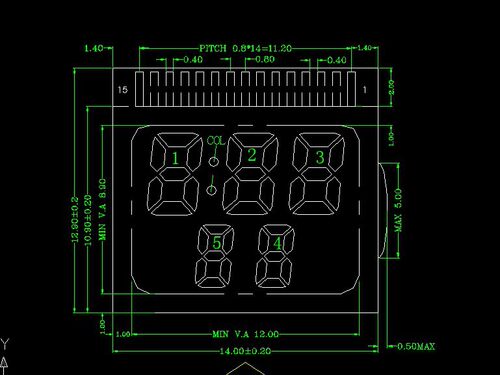 LCD 液晶显示屏  型号 RXK1650