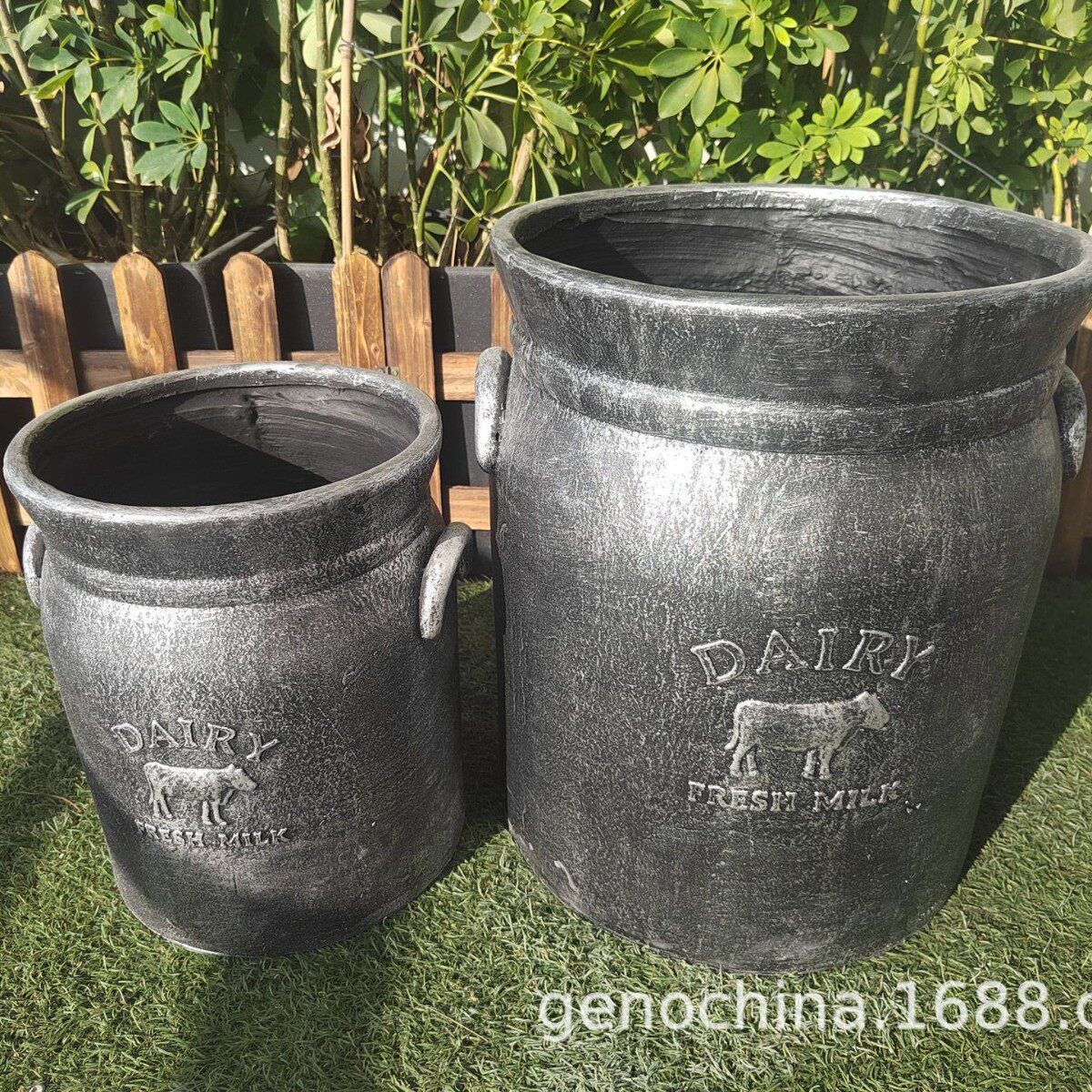 2025现代厂家直销批发欧式创意奶牛罐子绿植花盆庭院阳台花园种花