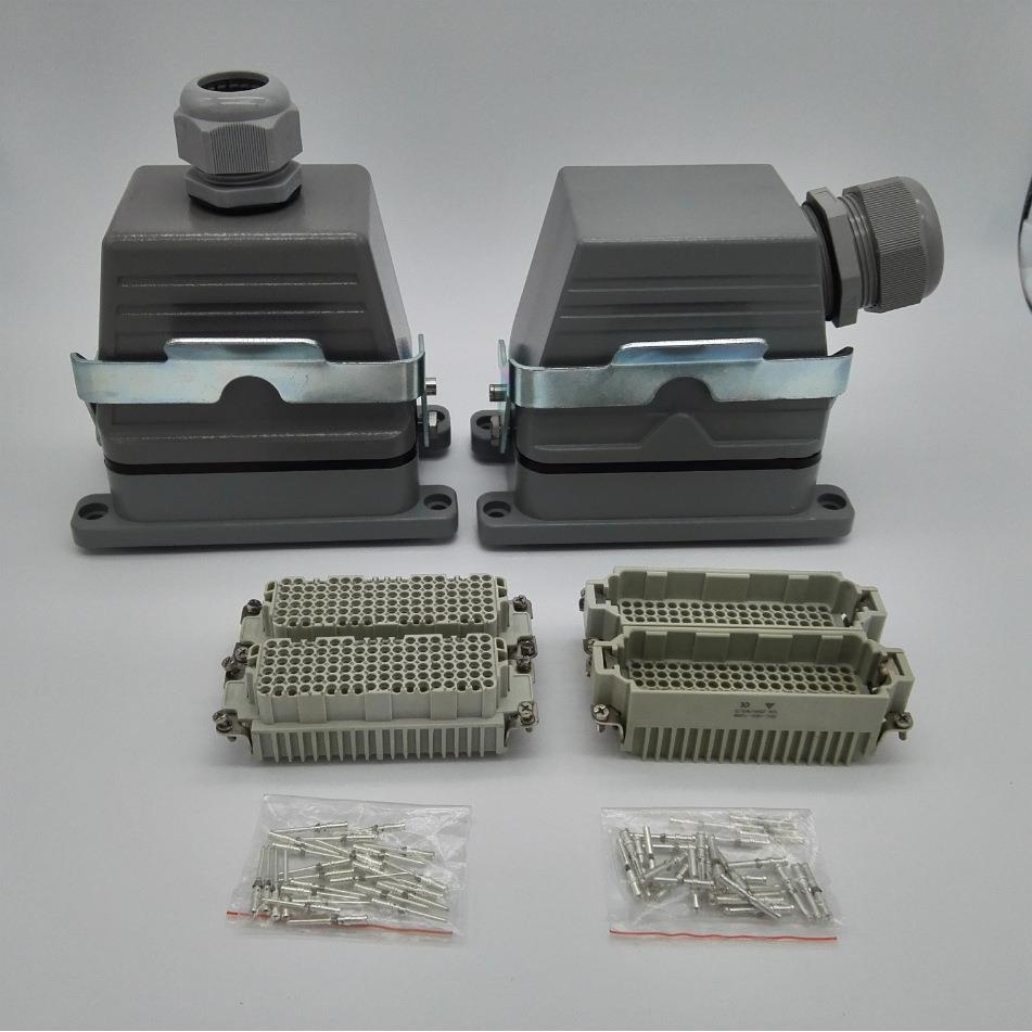 216芯矩形航空插头重载连接器防水热流道模具接插件