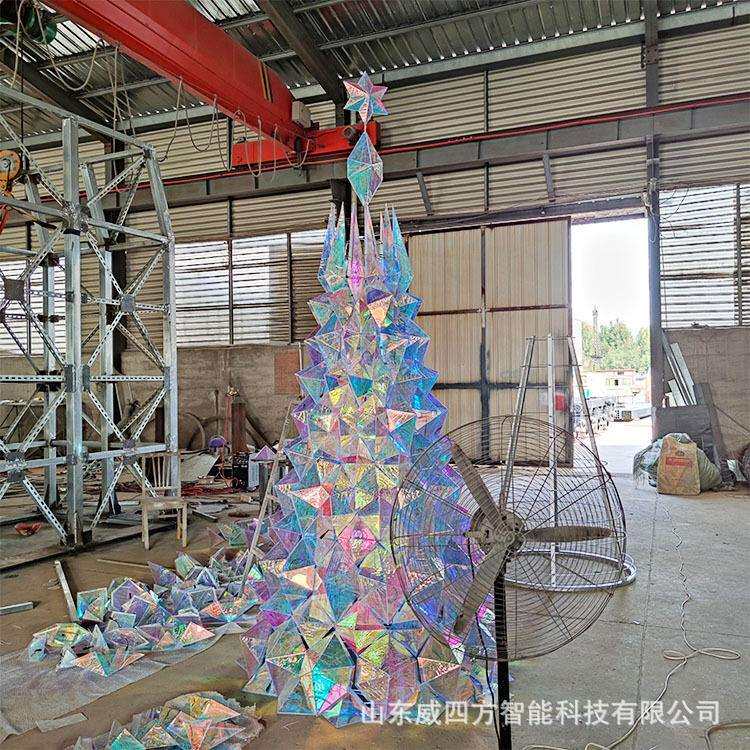 2021新款圣诞节设计现货户外创意大型豪华led钻石圣诞树