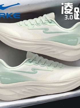 凌跃3鸿星尔克女鞋2026新款春季绿色学生清新网面透气运动休闲鞋
