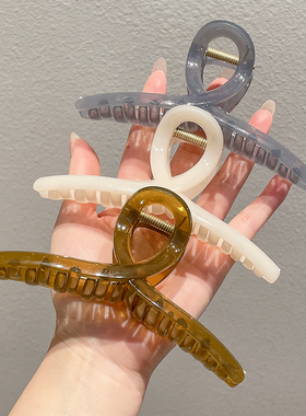 抓夹发夹女后脑勺头饰高端亚克力洗澡盘发鲨鱼夹子高级感大号发卡