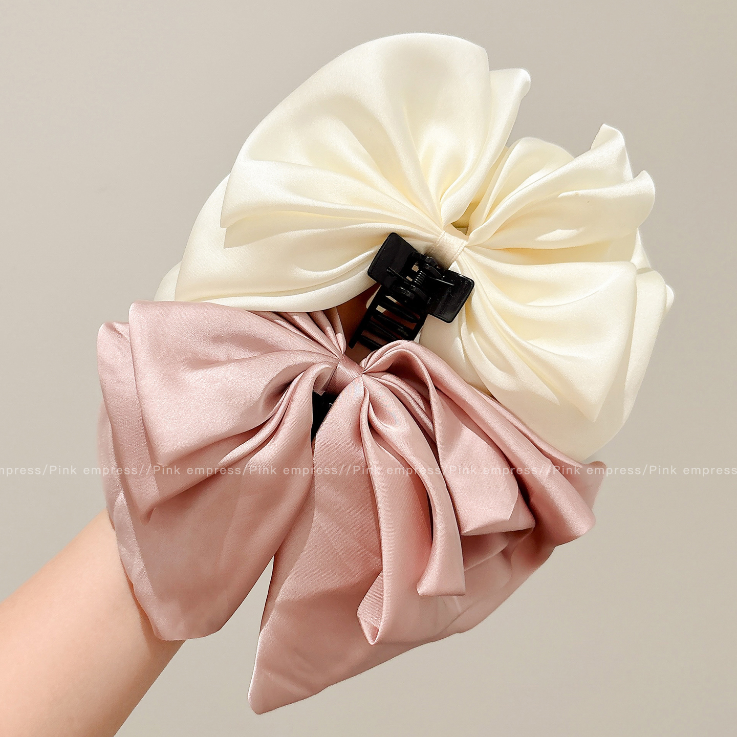 法式蝴蝶结花苞抓夹女后脑勺蓬松显发量马尾夹高级感气质发夹发卡