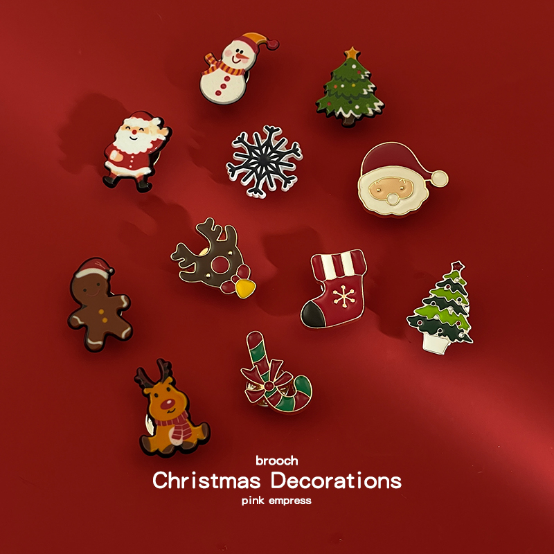 儿童圣诞节小礼物胸针小女孩可爱幼儿园别针饰品金属徽章衣服配饰