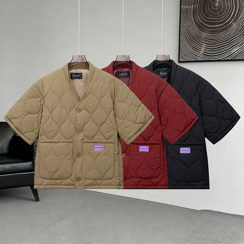 日系新款工装棉服复古马甲男女