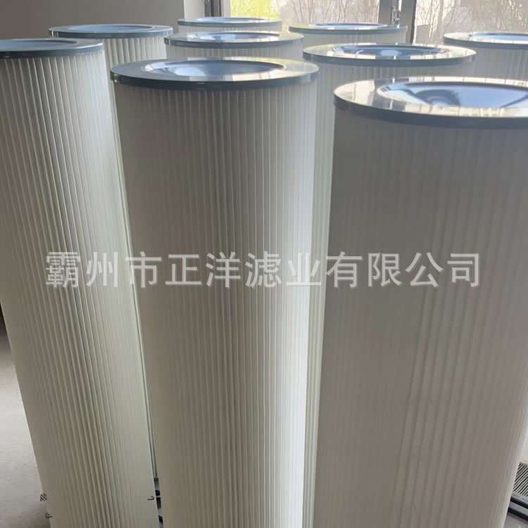 方形卡盘方盖法兰盘喷涂褶式聚酯粉尘折叠滤芯除尘滤筒防静电滤芯