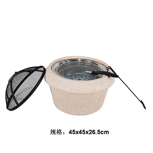 家用烤火盆木炭庭院围炉煮茶烧烤炉桌烤火炉户外烧烤架室内取暖炉