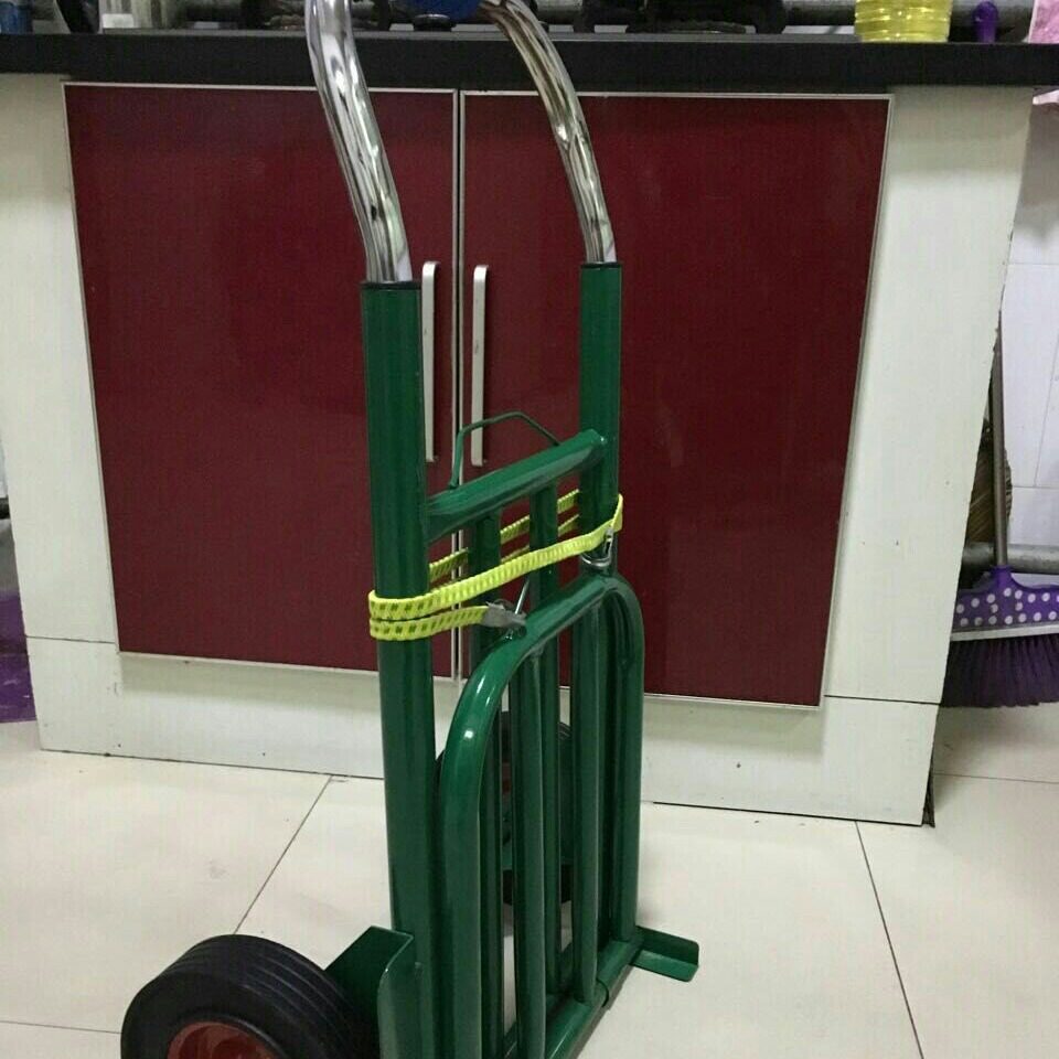 供应行李车大圆管胶粉轮(镀锌把)旅行车小拉车手推车 拉货车