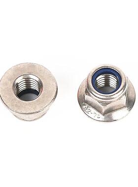 304不锈钢DIN6926六角尼龙法兰螺母带垫防松锁紧螺帽M4M5M6M8M10