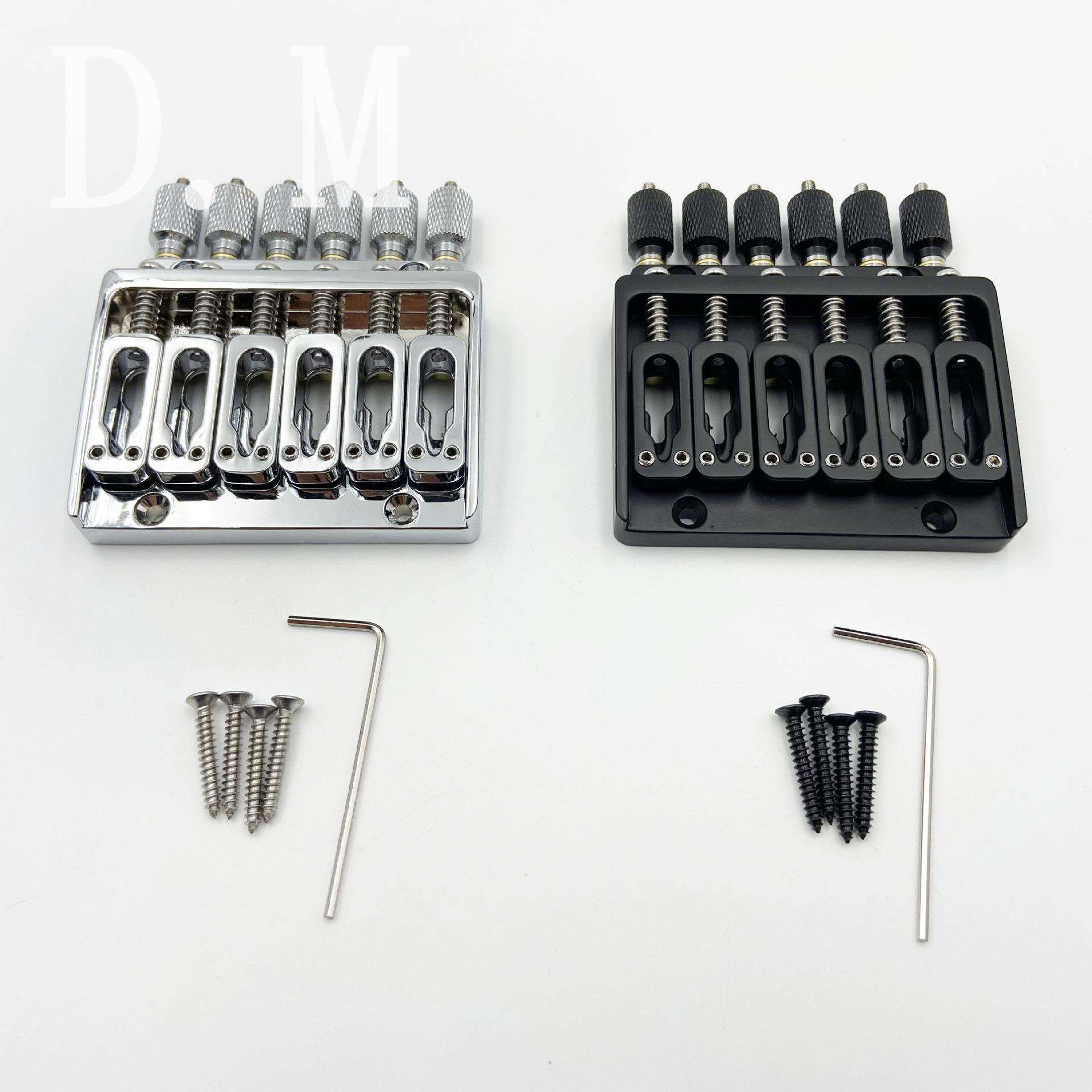 无头电吉他固定琴桥锌合金6弦无头吉他琴桥拉弦板吉他琴桥拉线板