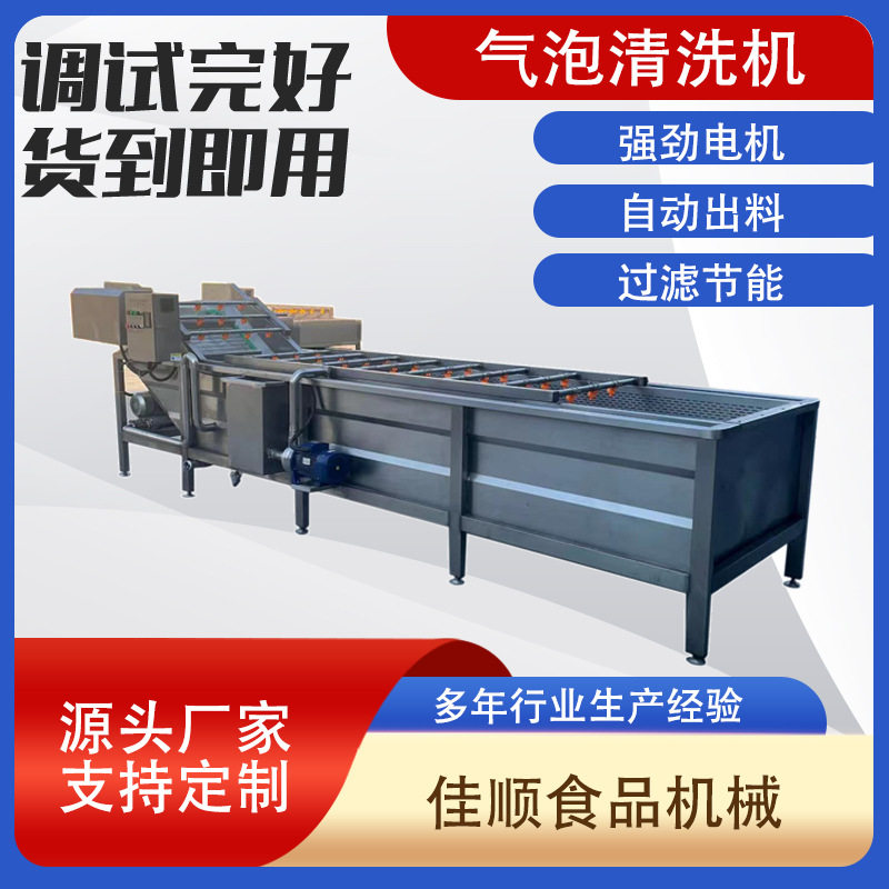 全自动鼓泡翻浪蔬菜去泥清洗机