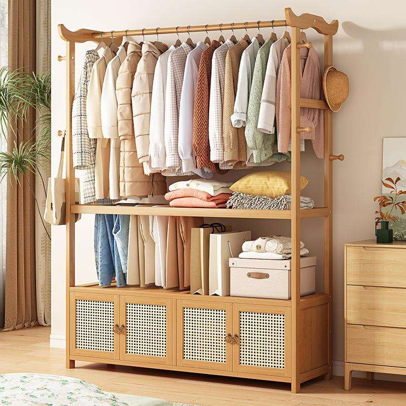 家用卧室衣帽架落地衣服收纳神器非实木经济型现代简约挂衣架新款