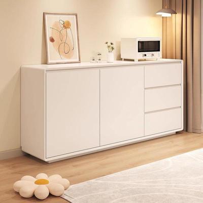 现代简约实木餐边柜客厅入户门一体玄关柜茶水柜纯白色靠墙储物柜