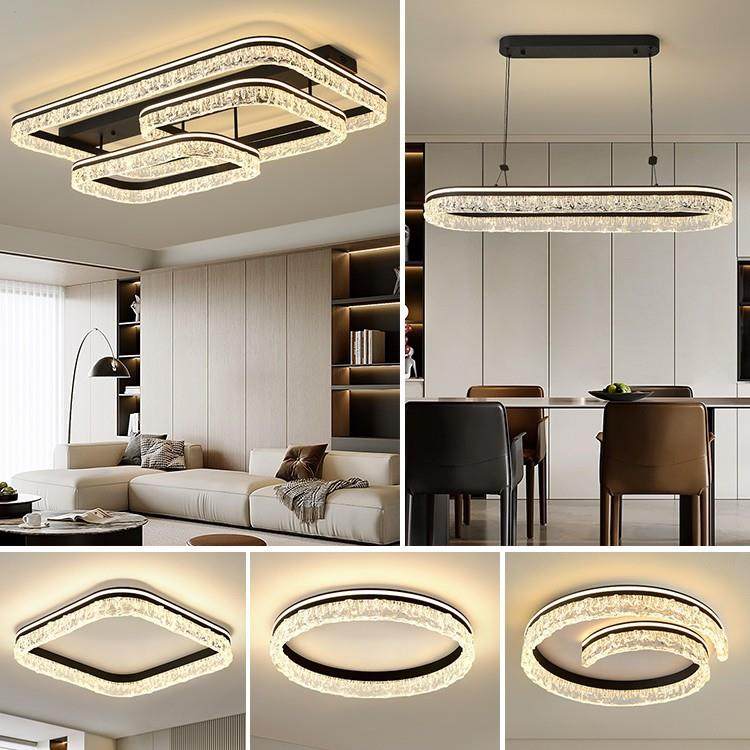 意式轻奢客厅灯冰裂纹设计师led吸顶灯大气2024新款卧室灯具