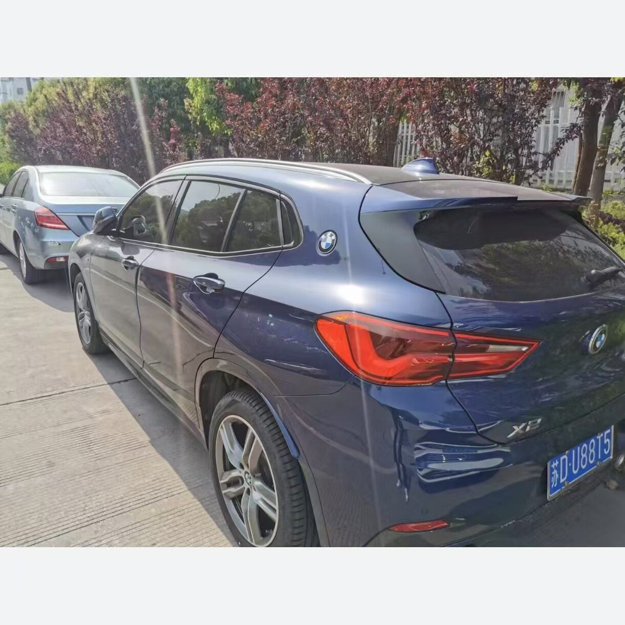 适用于21-24款BMW宝马X2铝合金粘贴款车顶行李架无损原厂改装配件