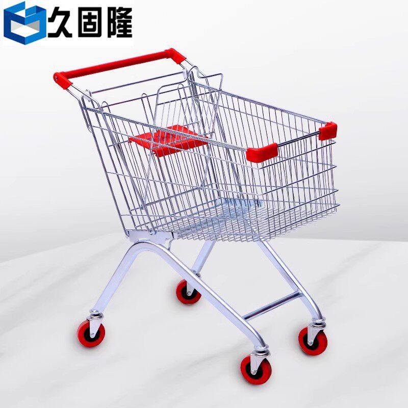 久固隆超市手推车商场超市购物车KTV推车金属手推车批发跨境方便