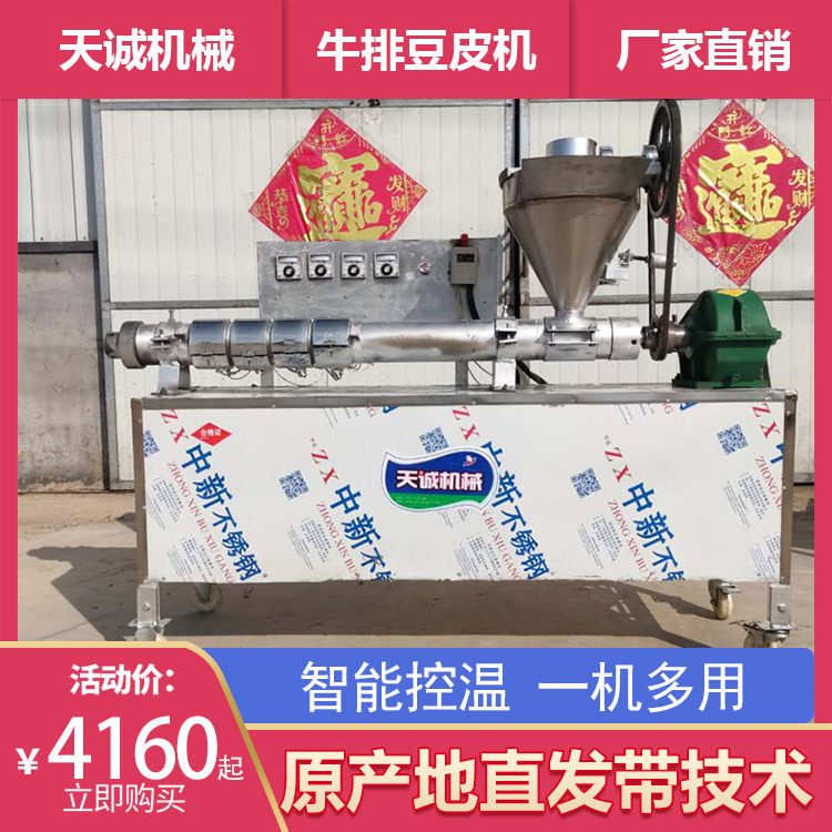大型自熟豆皮机生产厂家 智能控温蛋白肉机器